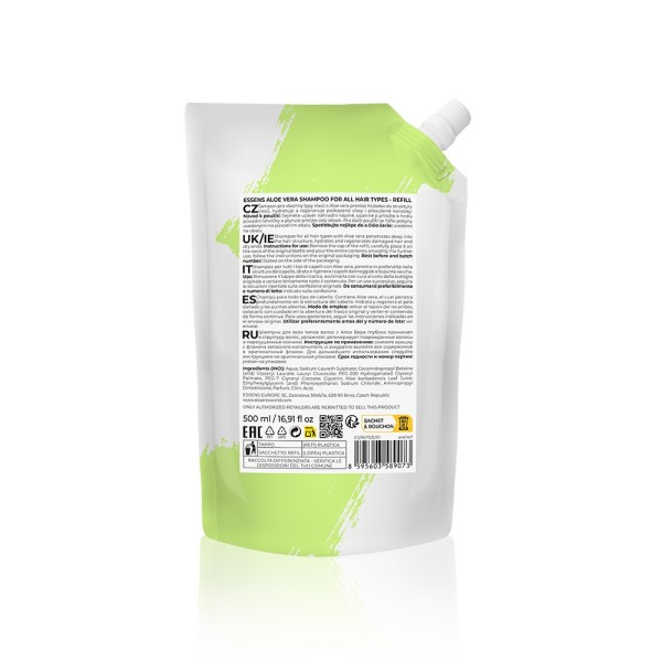 RECHARGE – Shampoing Aloe vera pour tous types de cheveux