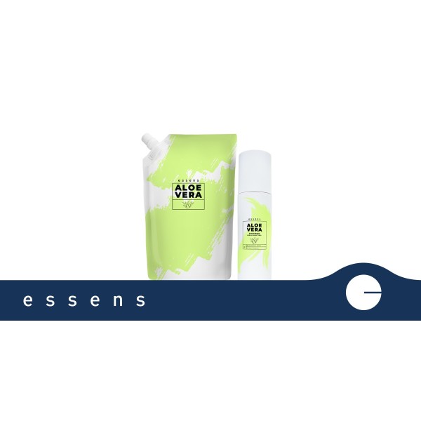 Coffret – Shampoing Aloe vera pour tous types de cheveux + Recharge (200 ml + 500 ml)